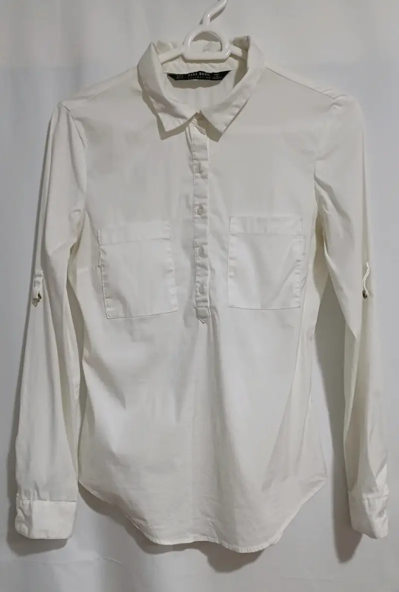 Blusa blanca de mujer Zara Basic - S - 1