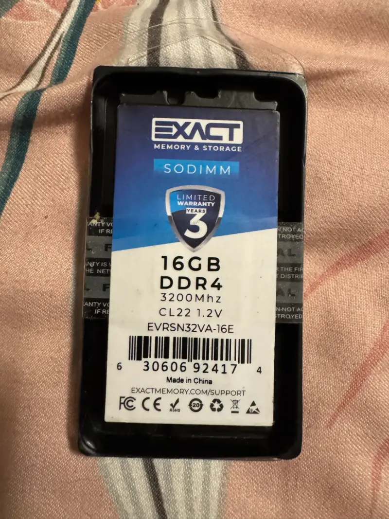 Memoria RAM SODIMM 16GB DDR4 3200MHz Exact - 1