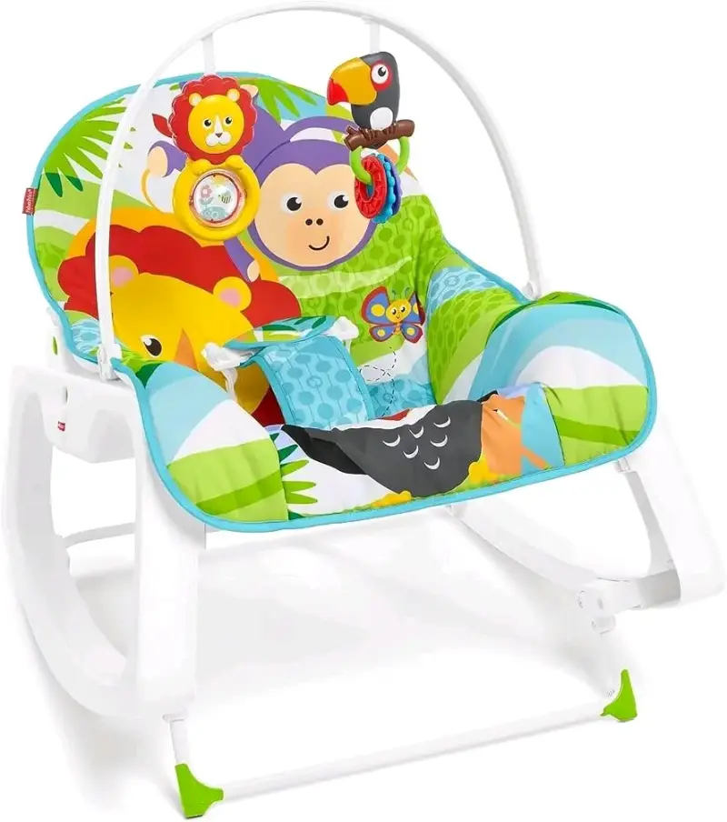 Silla mecedora infantil Fisher-Price con juguetes