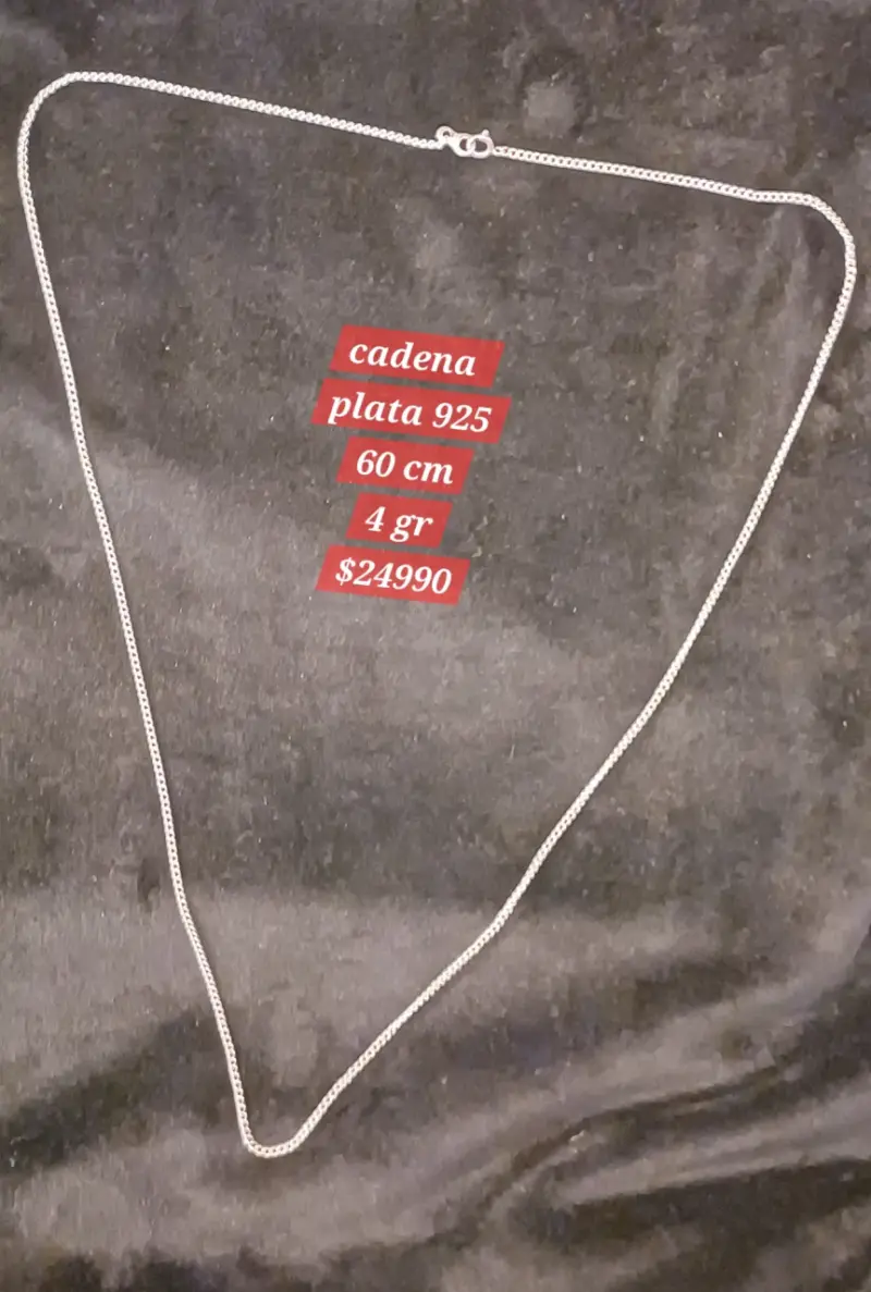 Cadena de plata 925 de 60 cm y 4 gramos - 1
