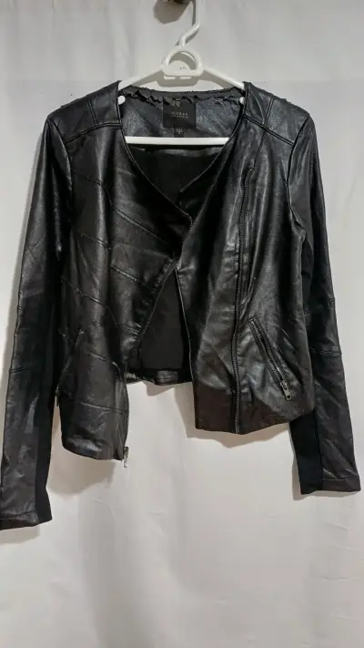 Chaqueta de cuero negra Guess para mujer - miniatura 6