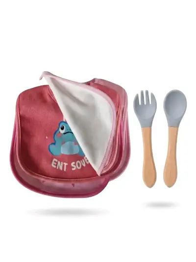 Set de baberos y cubiertos para bebé Cutie Pie - miniatura 2