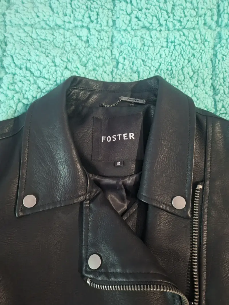 Chaqueta de cuero negra Foster para mujer - 2