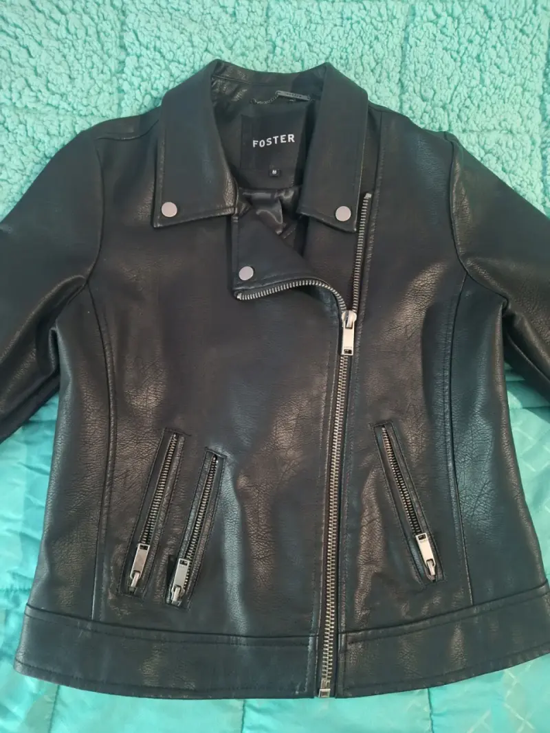 Chaqueta de cuero negra Foster para mujer - 3