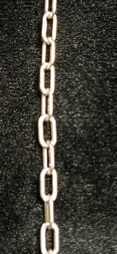 Cadena de plata 925 de 60 cm con eslabón 5 mm - miniatura 2