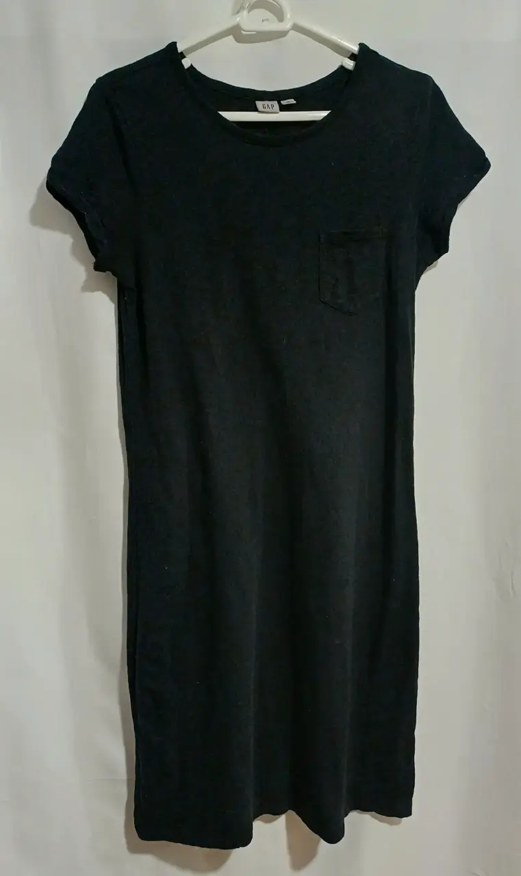 Vestido negro casual GAP con bolsillo - 1