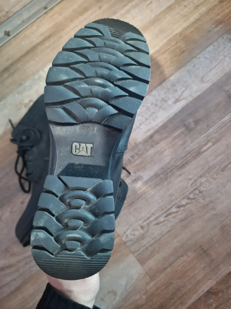 Botines de cuero negro Caterpillar con plataforma - 2