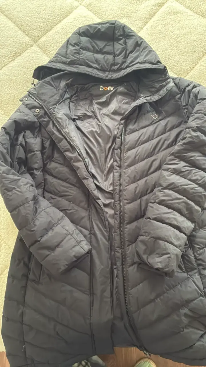 Parka negra para mujer Doite talla M - 1