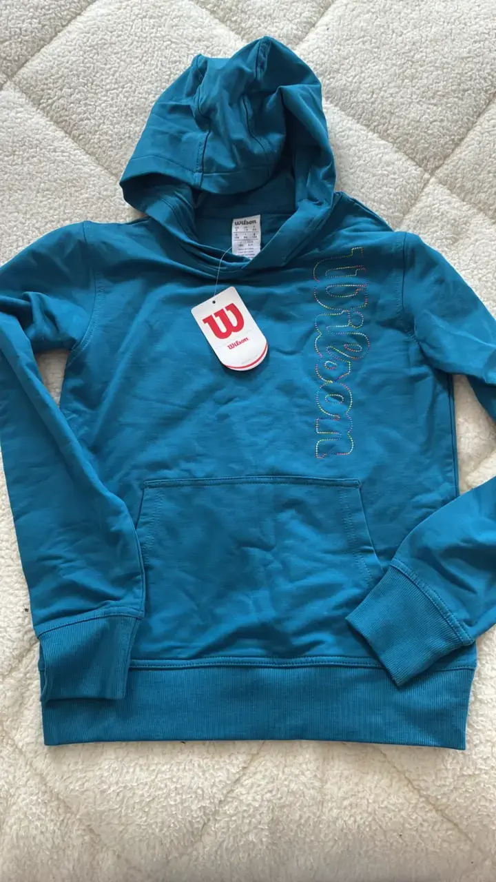 Polerón con capucha azul Wilson para niños