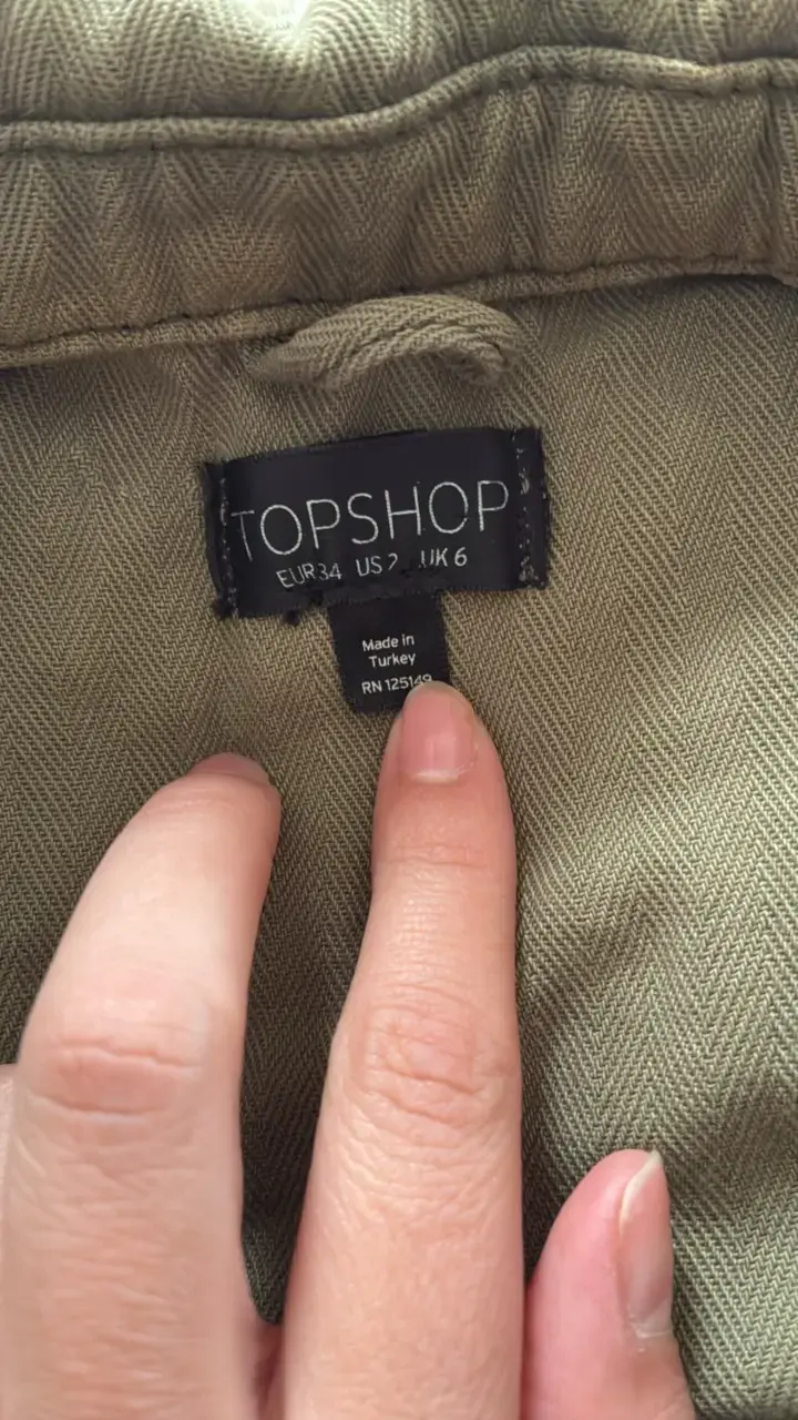 Chaqueta verde militar Topshop para mujer - 2