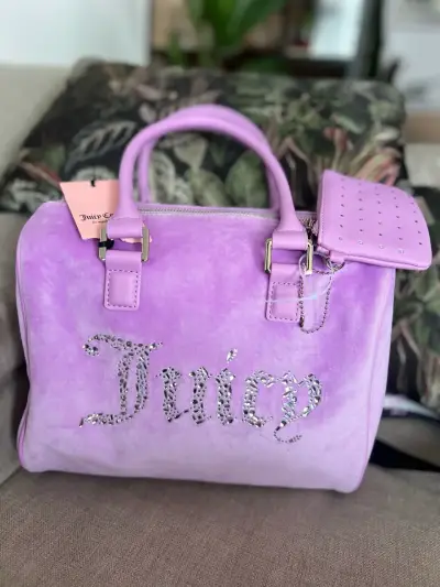 Bolso Juicy Couture morado con brillantes - miniatura 1