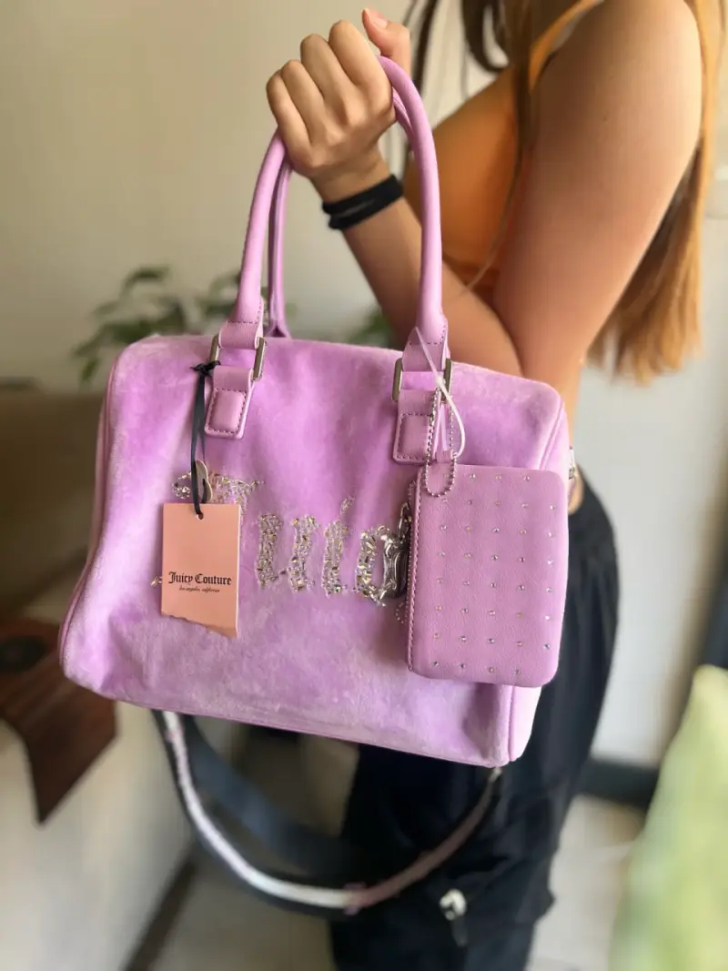 Bolso Juicy Couture morado con brillantes - 2