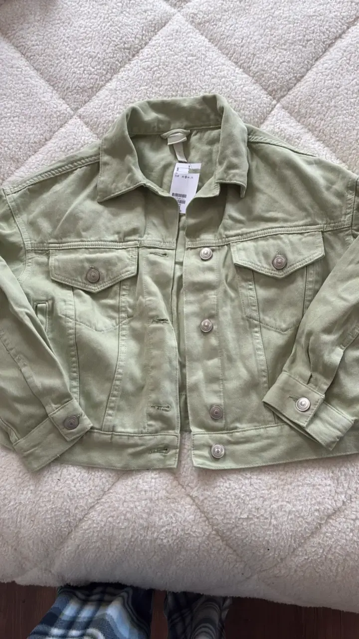 Chaqueta de mezclilla verde H&M para mujer - 1