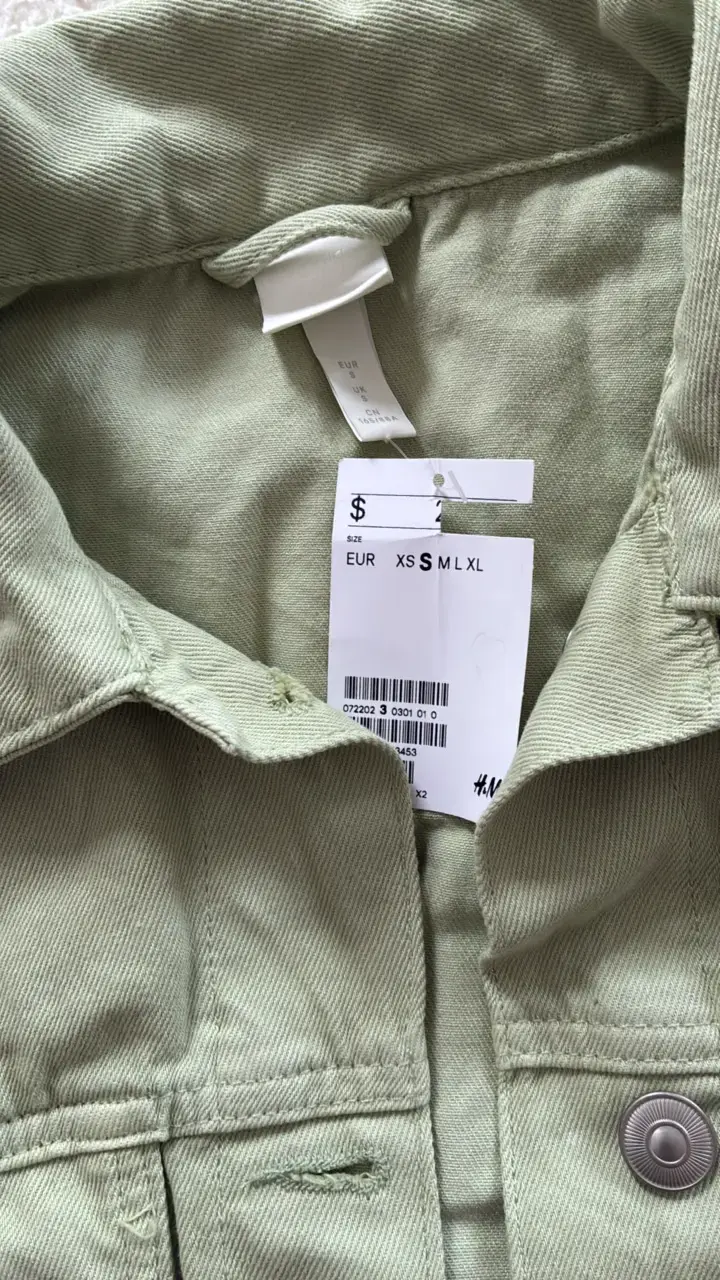 Chaqueta de mezclilla verde H&M para mujer - 2
