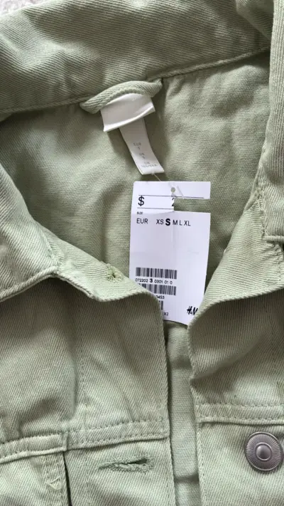 Chaqueta de mezclilla verde H&M para mujer - miniatura 2