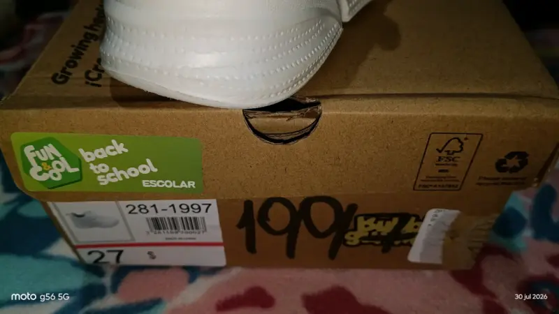 Zapatillas escolares blancas Fun & Go - 2
