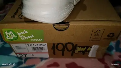 Zapatillas escolares blancas Fun & Go - miniatura 2