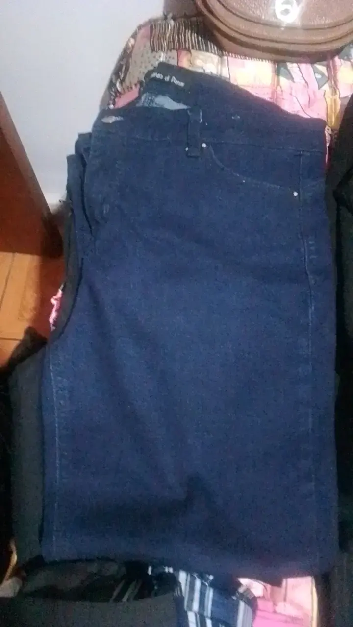 Pantalones de mezclilla azul oscuro para mujer - 2