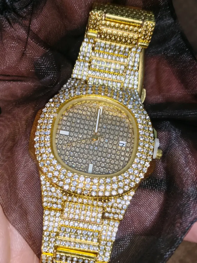 Reloj nuevo diamantes llamativo acero inoxidable. - 2