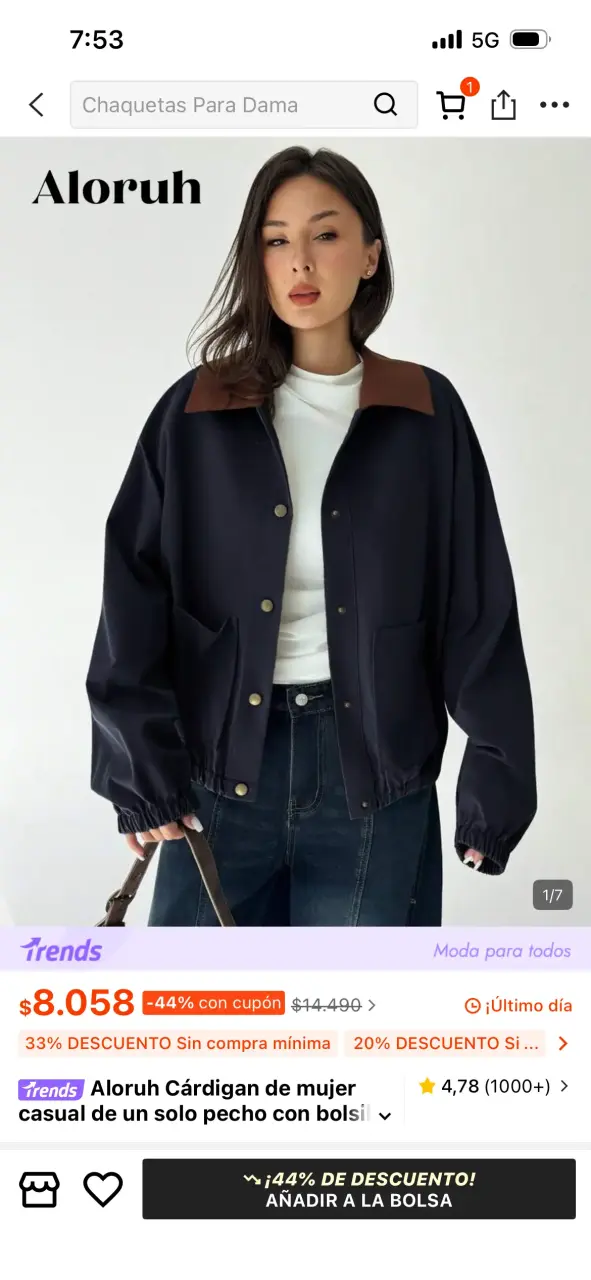 Chaqueta tipo cortaviento XL