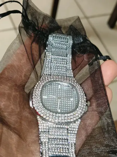 Reloj nuevo diamantes llamativo acero inoxidable. - miniatura 2