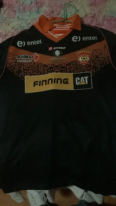 Camiseta de fútbol Cobreloa Lotto negra y naranja - miniatura 2