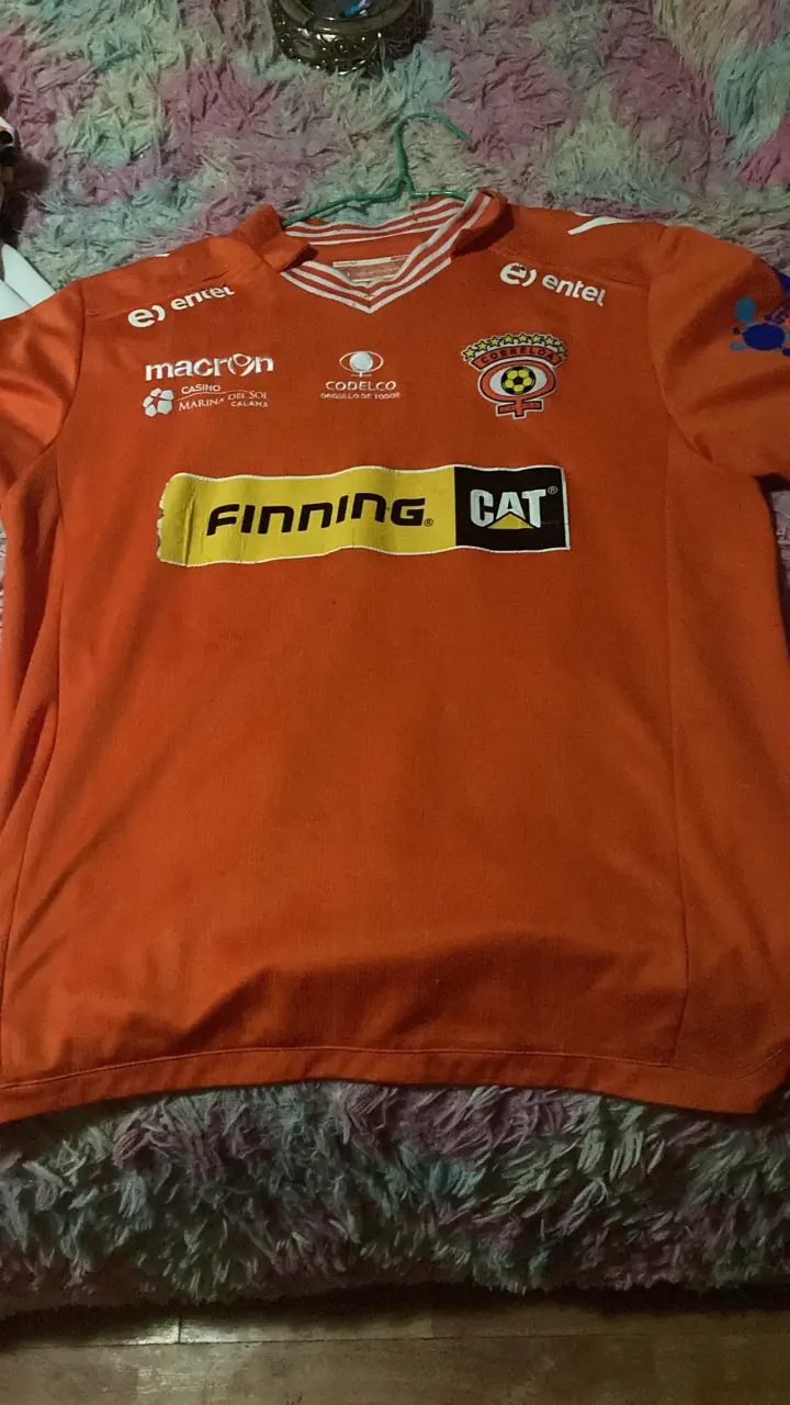 Camiseta de fútbol Cobreloa Lotto negra y naranja - 3