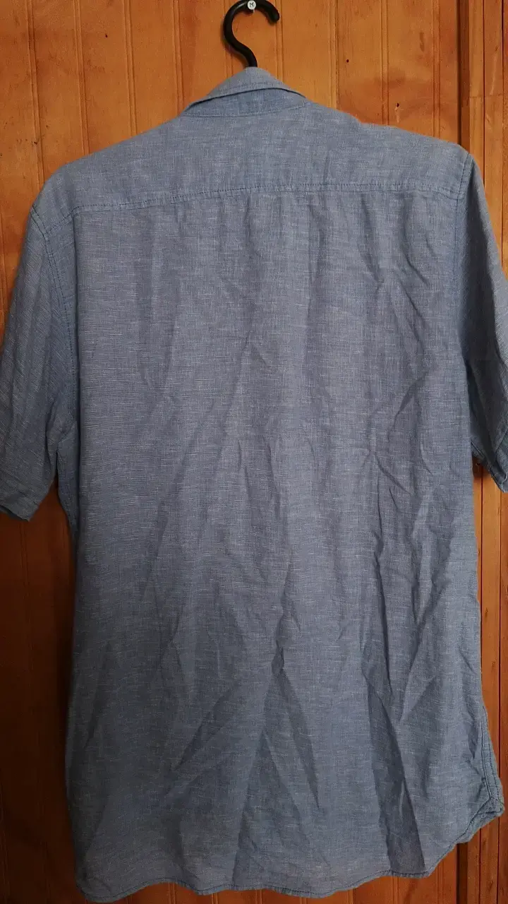 Camisa azul con bolsillo rojo Aussie talla L - 3