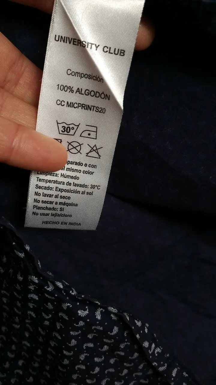 Camisa azul estampada University Club para hombre - 4