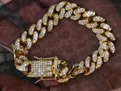 Pulsera nueva diamantes llamativa acero inoxidable - miniatura 2