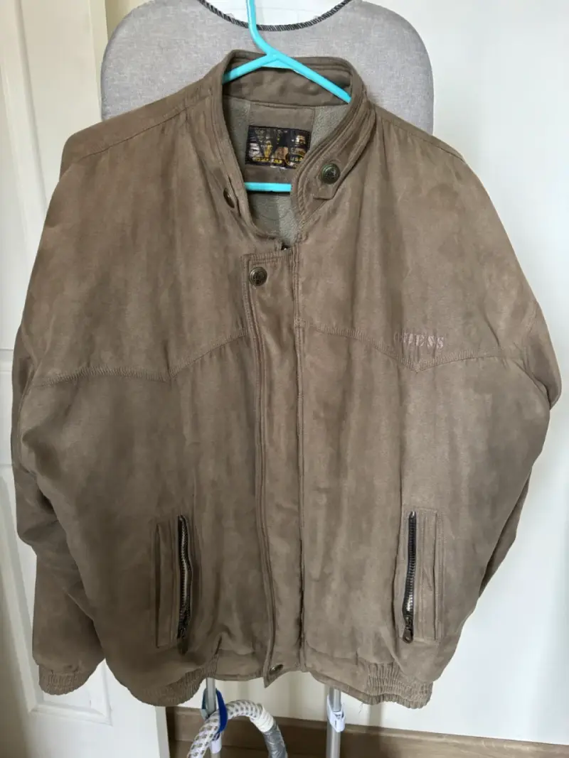 Chaqueta de gamuza cafe Guess para hombre - 1