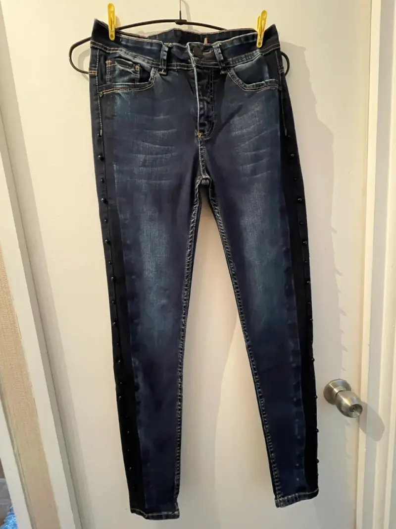 Jeans ajustados mujer Efesis con botones laterales - 1