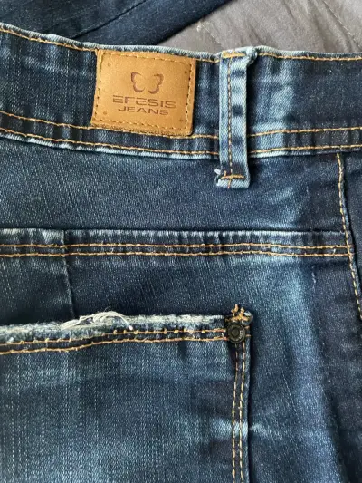 Jeans ajustados mujer Efesis con botones laterales - miniatura 2
