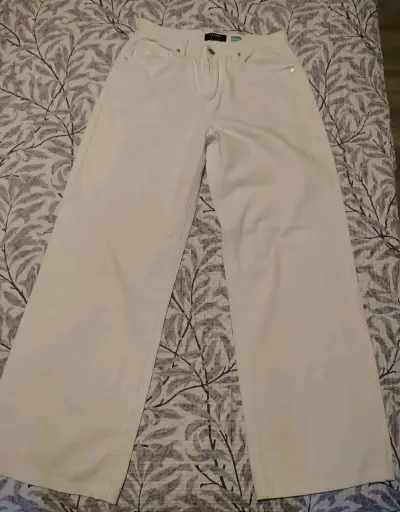 Pantalon blanco recto Foster talla 38 - miniatura 1