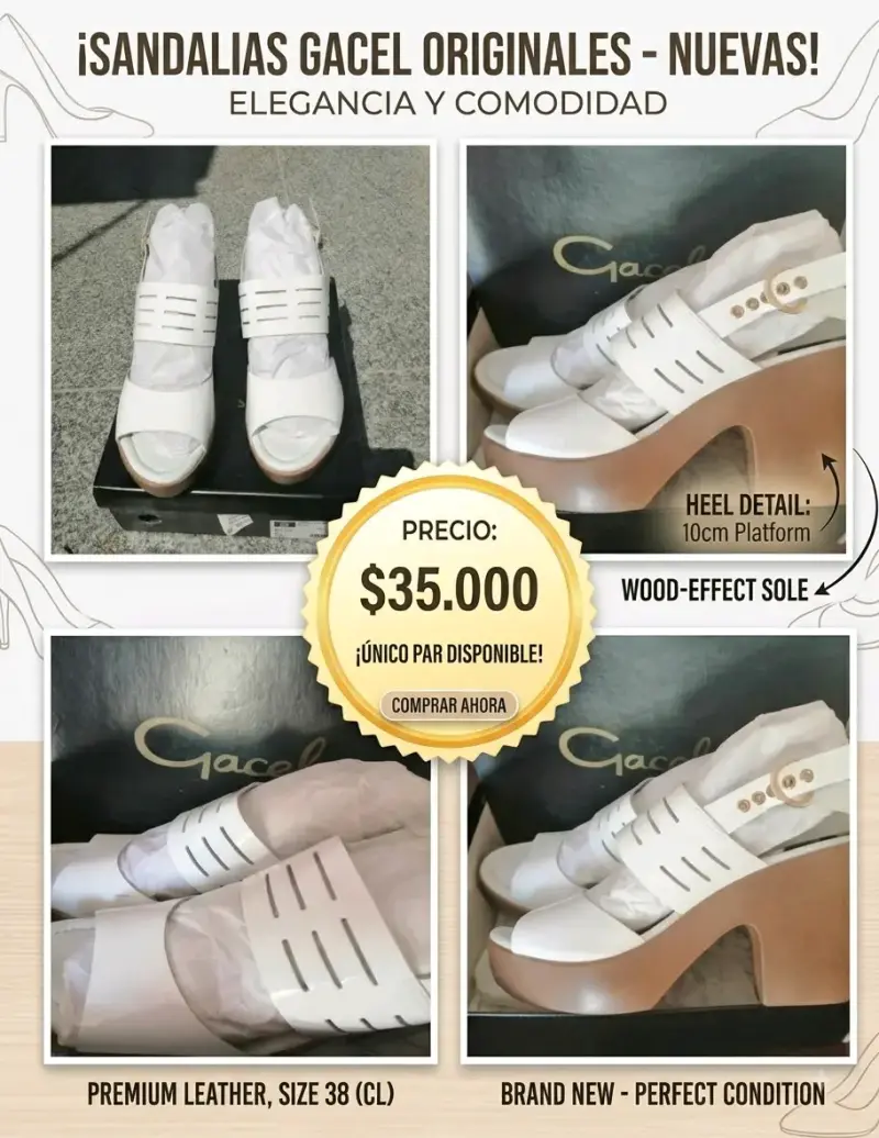 Sandalias Gacel Originales Nuevas Talla 40