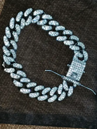Pulsera nuevo diamantes llamativo acero inoxidable - miniatura 1