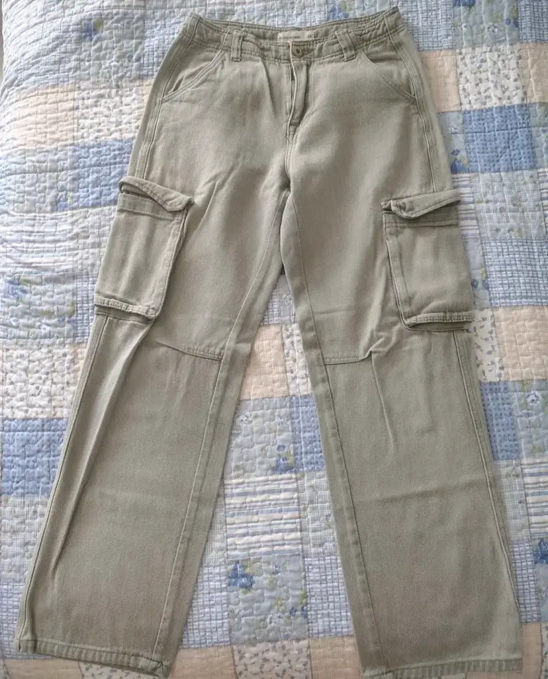 Pantalones cargo verde mujer - 1