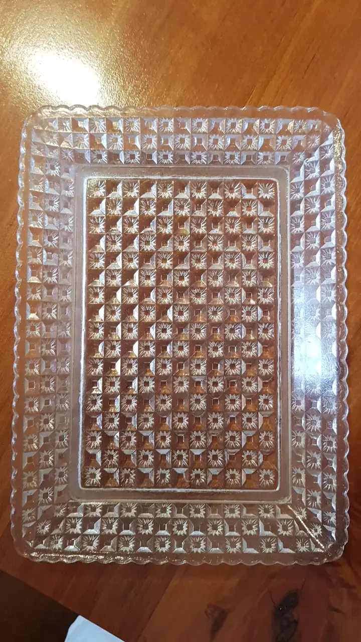 Bandeja de vidrio rectangular decorativa - 2