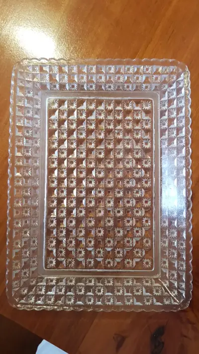 Bandeja de vidrio rectangular decorativa - miniatura 2