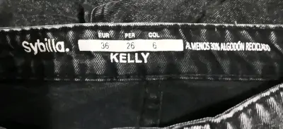 Jeans negros Sybilla Kelly para mujer - miniatura 1