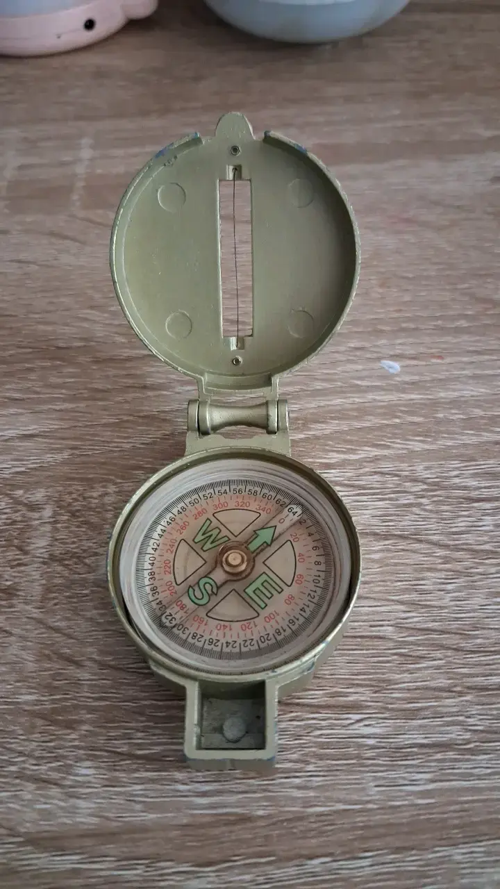 Brújula de orientación metálica vintage - 1