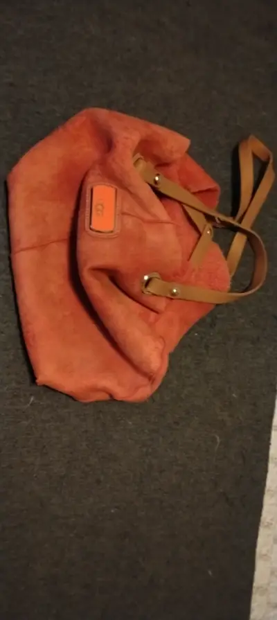 Bolso tote de gamuza color terracota - miniatura 5