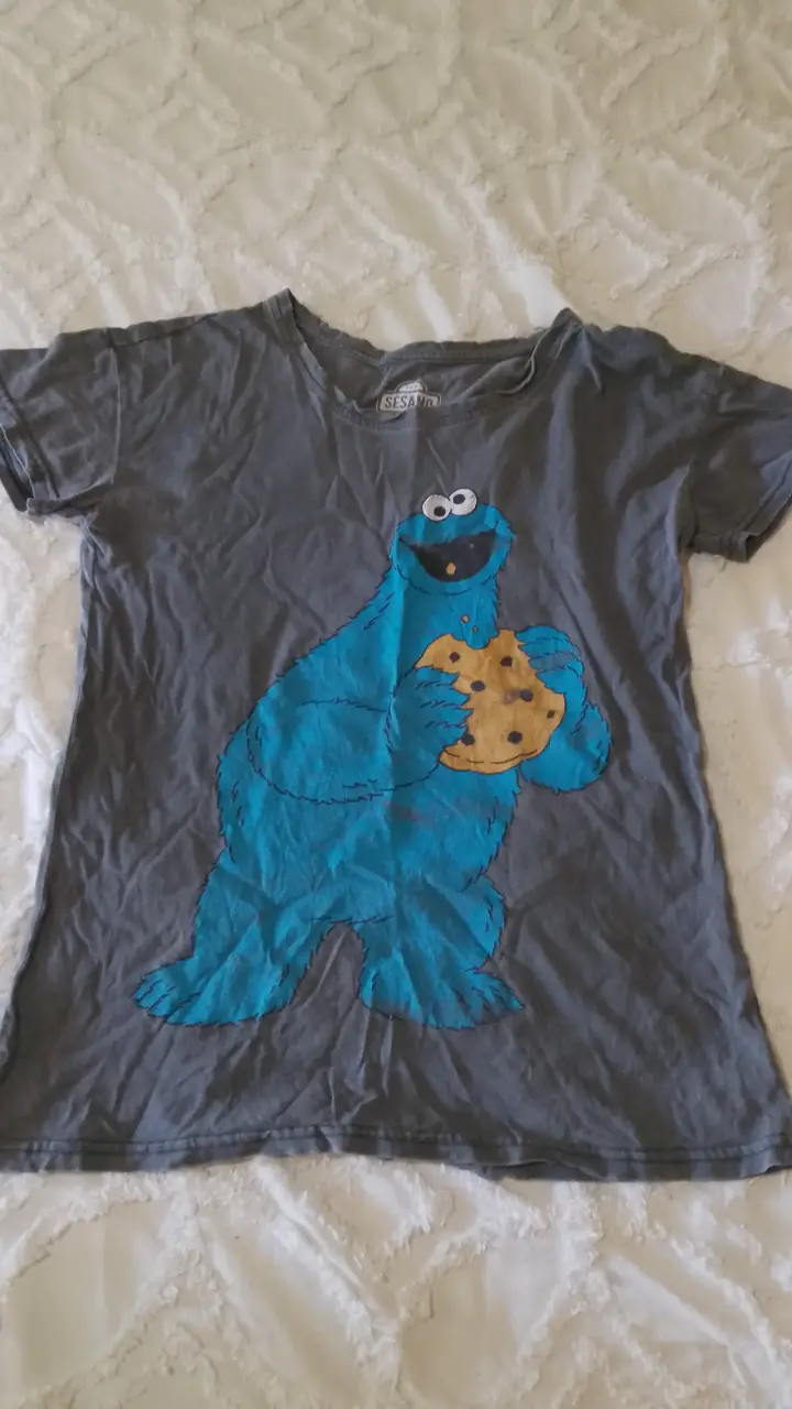 Polera Gris Sésamo con Monstruo Comegalletas - 2