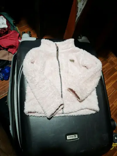 Chaqueta de niña rosada con cierre - miniatura 1