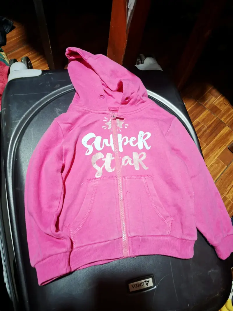 Chaqueta de niña rosada con cierre - 3