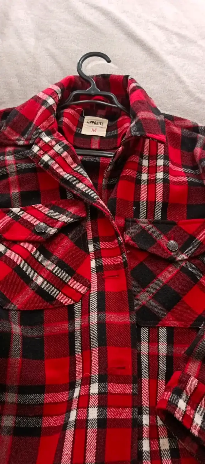 Camisa decuadros roja Opposite talla M - 1