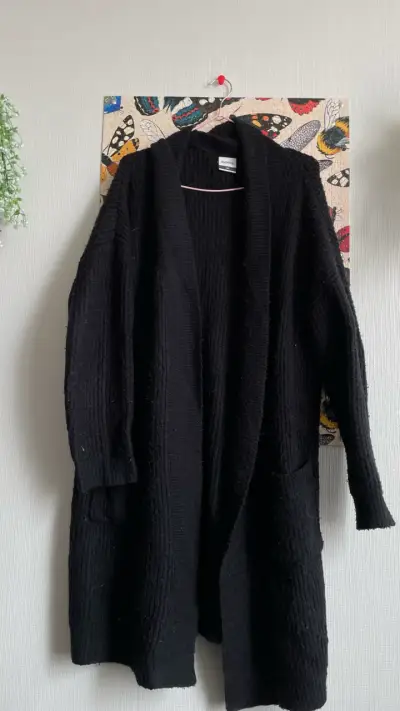 Cardigan largo negro Sybilla talla M - miniatura 1