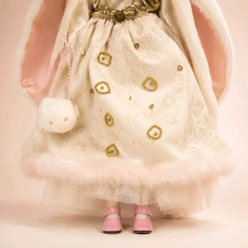 Muñeca de porcelana reina con corona elegante - 2
