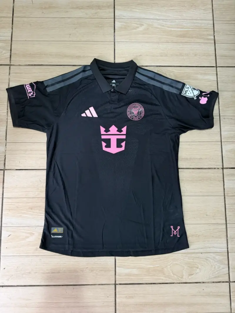 Camiseta de fútbol negra Inter Miami