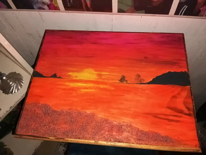 Mesas decorativas de paisaje al atardecer - 1